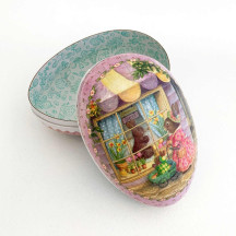 4-1/2" Holly Pond Hill Bunny Candy Shop Cardboard Easter Egg Container ~ Germany
